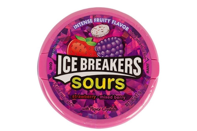 Ice Breakers Sours Strawberry-Mixed Berry 1.5 Oz Containers (Pack Of 8), 1.5 Ounce - Image 1